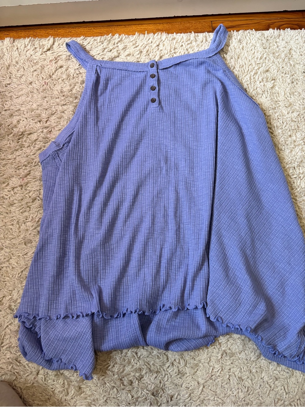 SO Lavender Ribbed Button-Front Camisole